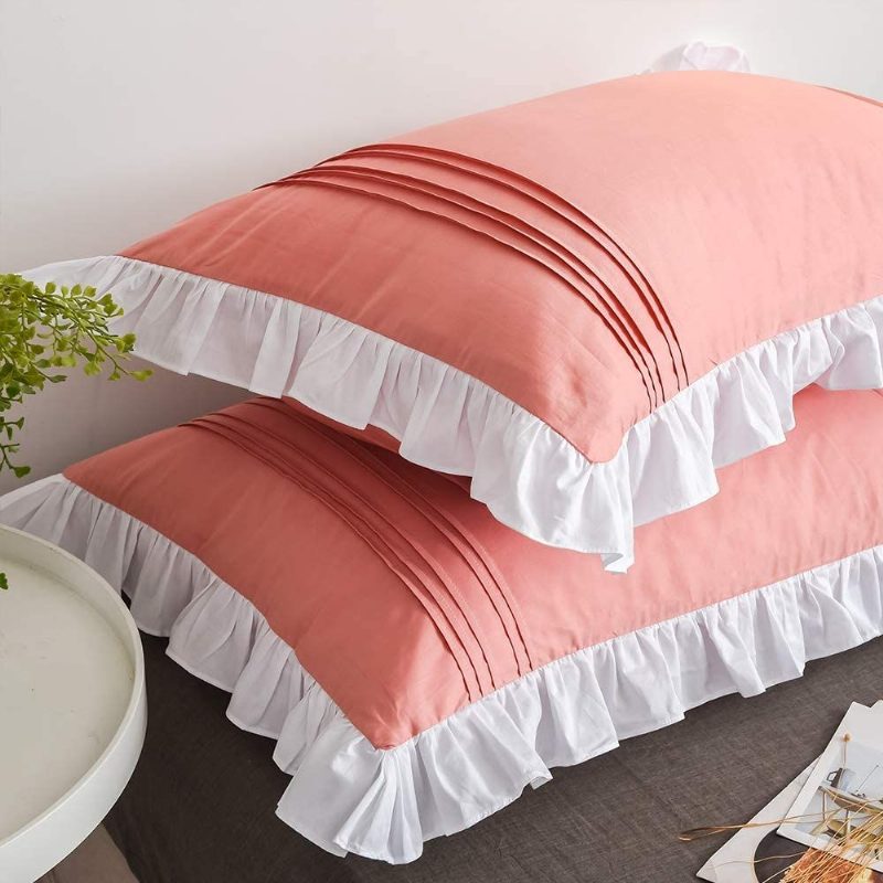 2db 100% Pamut Fodor Pillowshams Elegáns Párnahuzatok