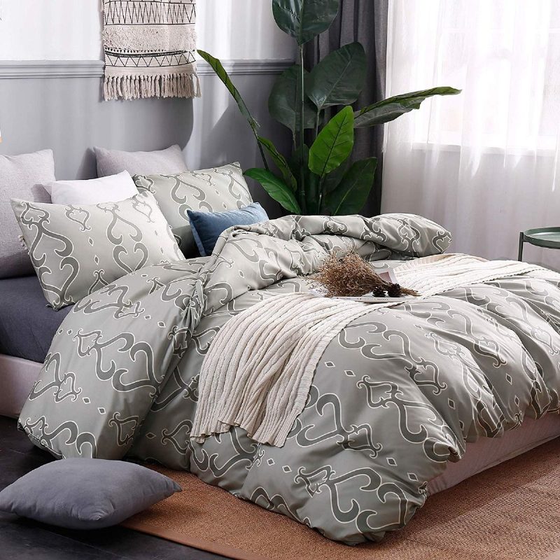 3 Db Paisley Percale Wave Ágynemű Szett 1800 Szálszámú Szálcsiszolt Puha Mikroszálas Paplanhuzat Moss Green