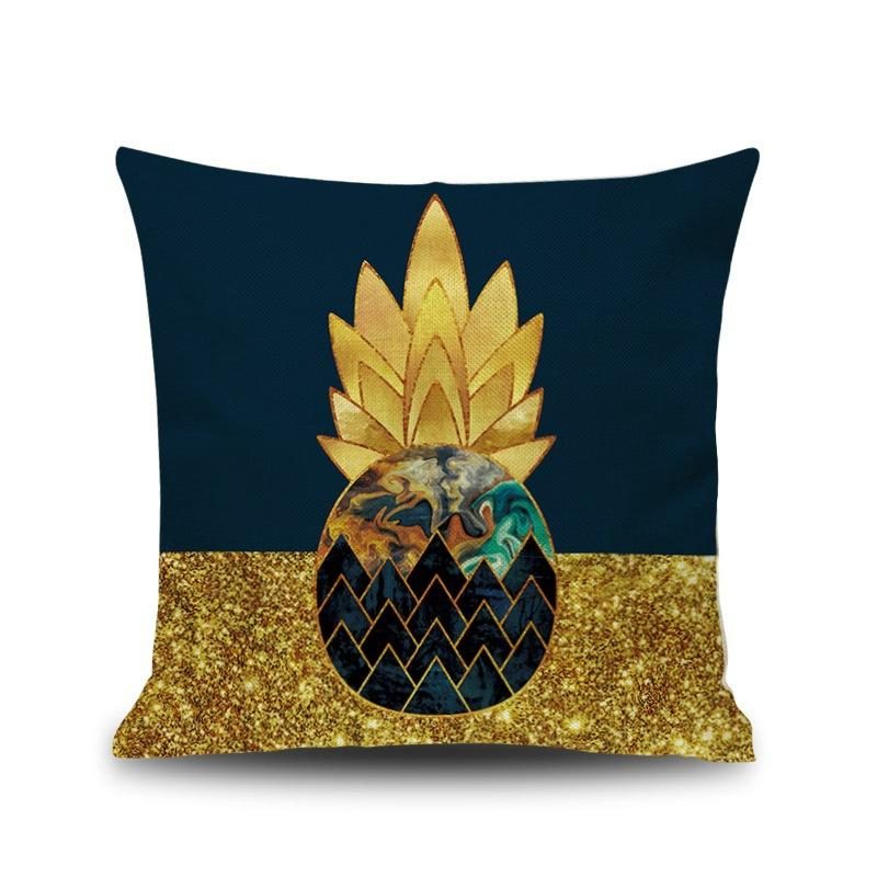 Ins Nordic Pineapple Cactus Geometrikus Stílusú Vászon Párnahuzat Otthoni Kanapé Art Decor Üléspárnahuzat