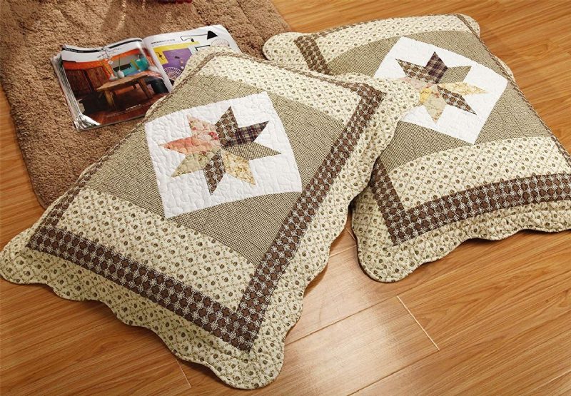 Queen Méretű Luxus Patchwork Steppelt Ágytakaró Pamut Paplan Készlet