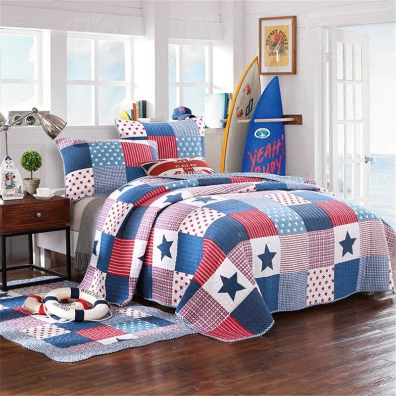 Star Kids Patchwork Twin Quilt Ágytakaró Gyermek Ágynemű