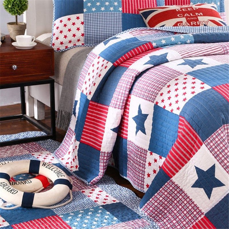 Star Kids Patchwork Twin Quilt Ágytakaró Gyermek Ágynemű