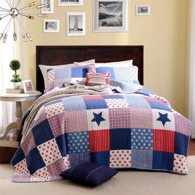 Star Kids Patchwork Twin Quilt Ágytakaró Gyermek Ágynemű