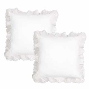 White Pillow Shams 2 Pack Ruffled Throw Párnahuzat