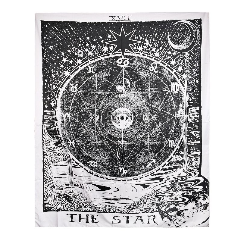 210cm Sun Star Moon Tarot Gobelin Hippi Falra Akasztós Takaró Szoba Lakberendezés