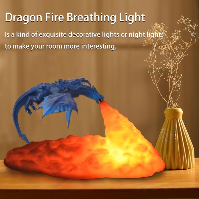 3d Dragon Lámpa Hálószoba Led Éjszakai Fény