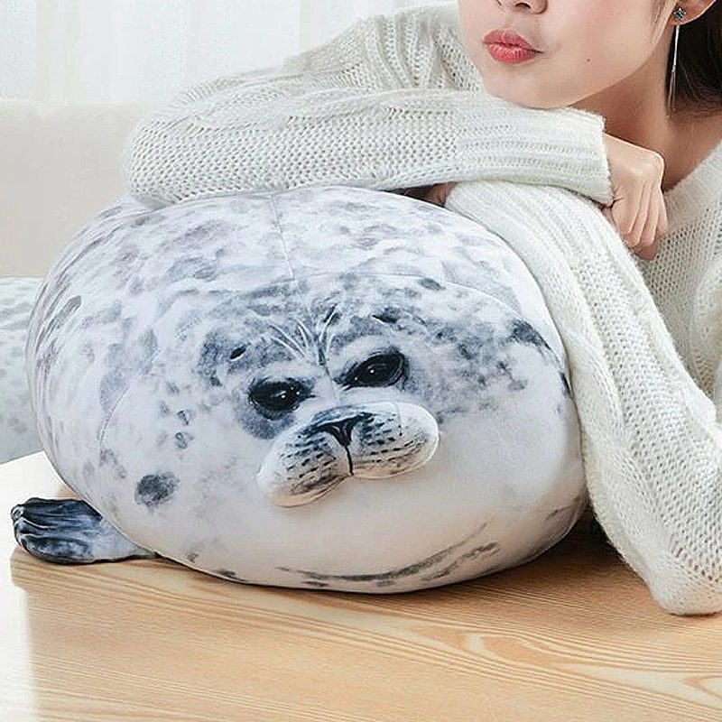 Angry Blob Seal Plüss Kitömött Párna Pufók 3d-s Oroszlánfóka Baba