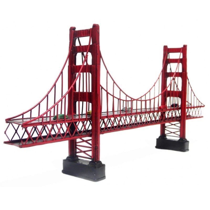 Antik Klasszikus Golden Gate Híd San Francisco-ban Retro Vintage Modell