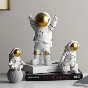 Űrhajós Lakberendezési Miniatűrök Holdszoborral Dekoratív Ajándékkal