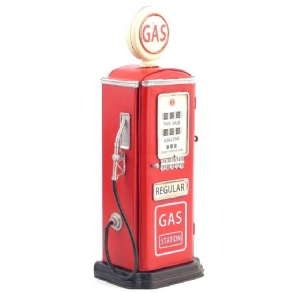 Benzinkút – Benzinszivattyú Vintageretro Miniatűr Lakásdekorációhoz – Piros