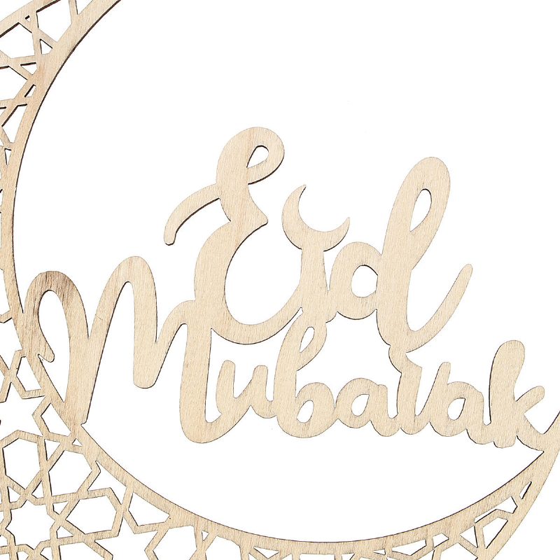 Eid Mubarak Islam Al-fitr Fából Készült Dísz Függőtábla Ajándék Otthoni Dekoráció