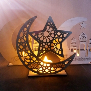 Fa Diy Dekorációk Iszlám Palota Eid Al-fitr Mubarak Ajándékok Otthoni Dísz