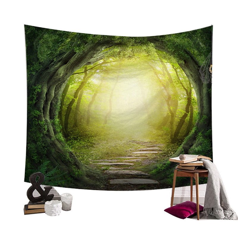 Fairy Forest Függő Fali Kárpit Bohemian Hippie Throw Ágytakaró Otthoni Dekorációk