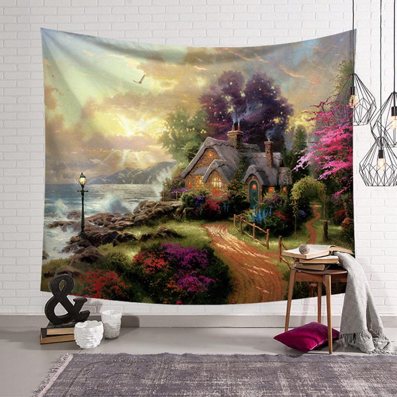 Fairy Forest Függő Fali Kárpit Bohemian Hippie Throw Ágytakaró Otthoni Dekorációk