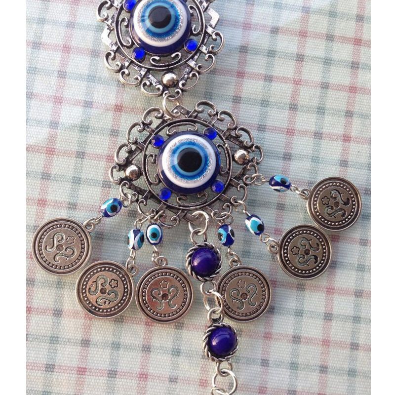 Falra Függő Medál Török Görög Kék Üveg Evil Eye Lucky Eye Charm