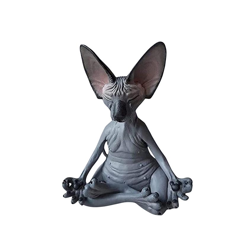 Gyanta Szfinx Cat Figurine Lakásdekor