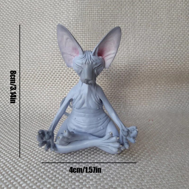 Gyanta Szfinx Cat Figurine Lakásdekor