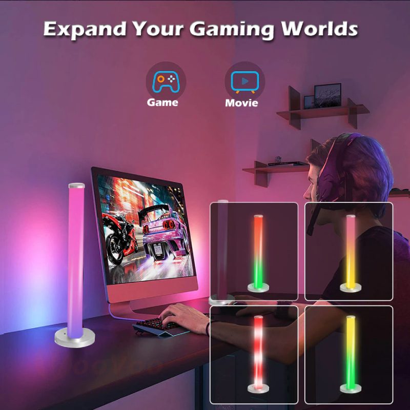 Intelligens Led Lámpa Rgb Távirányítóval És Hang Aktiválással