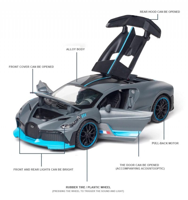 Könnyűfém Sportautó Bugatti Divo Nyitott Ajtós Hanglámpák