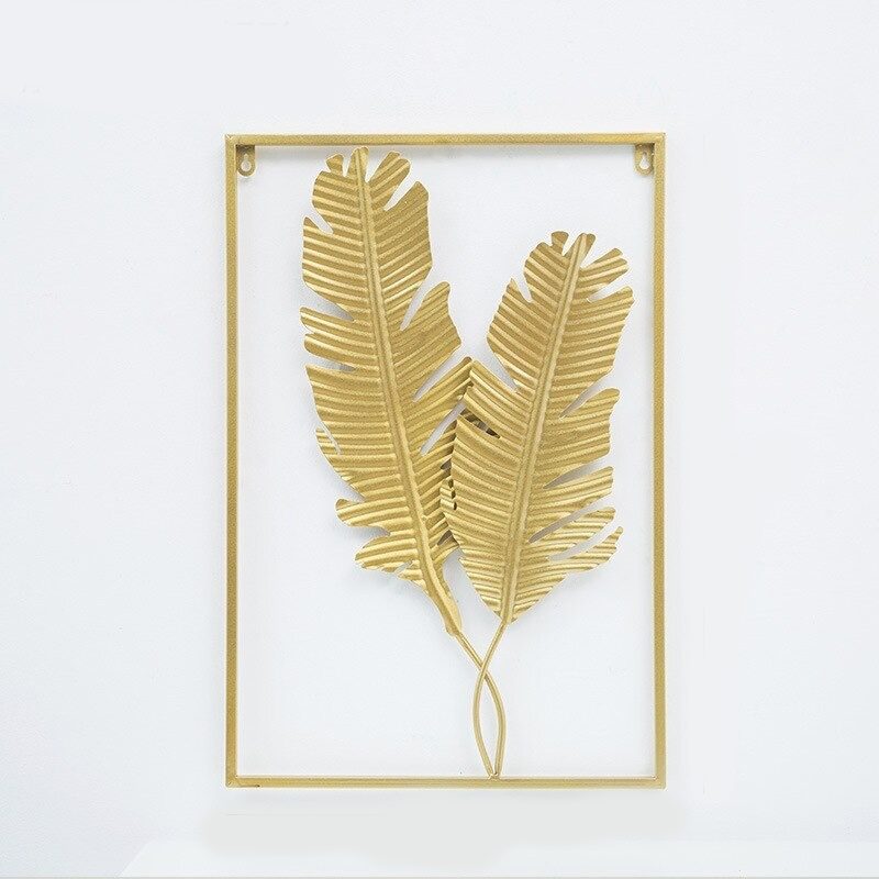 Leaf Plant Wall Decor Nordic Metal Vas Falakasztó