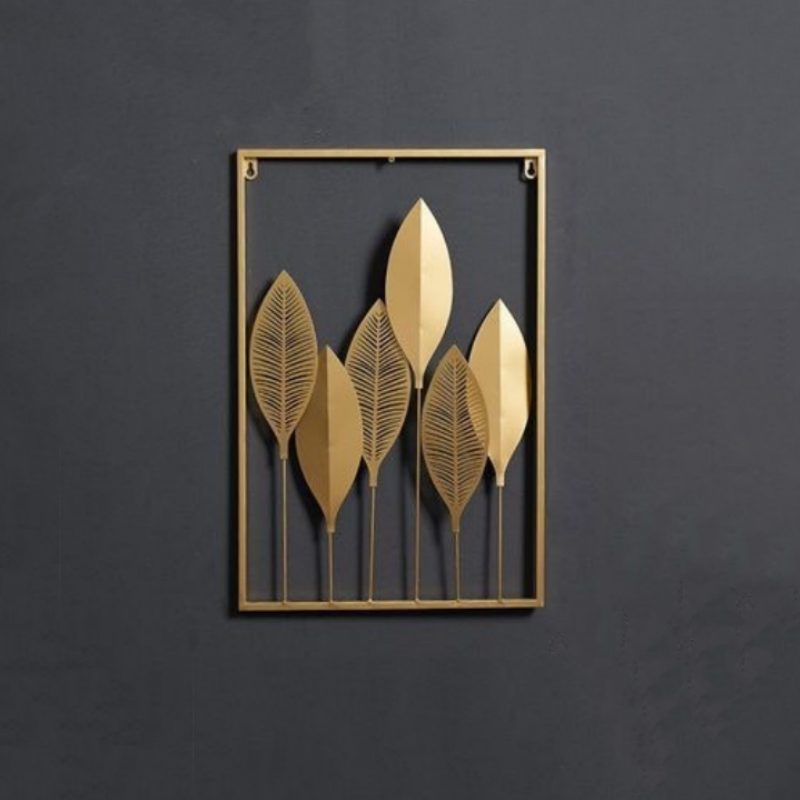 Leaf Plant Wall Decor Nordic Metal Vas Falakasztó