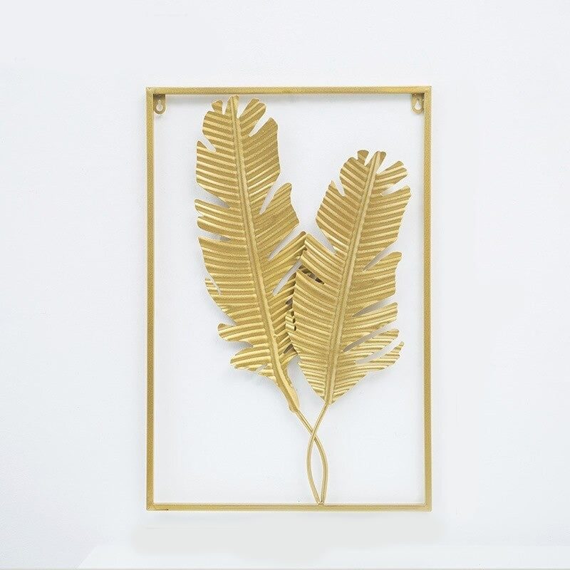 Leaf Plant Wall Decor Nordic Metal Vas Falakasztó