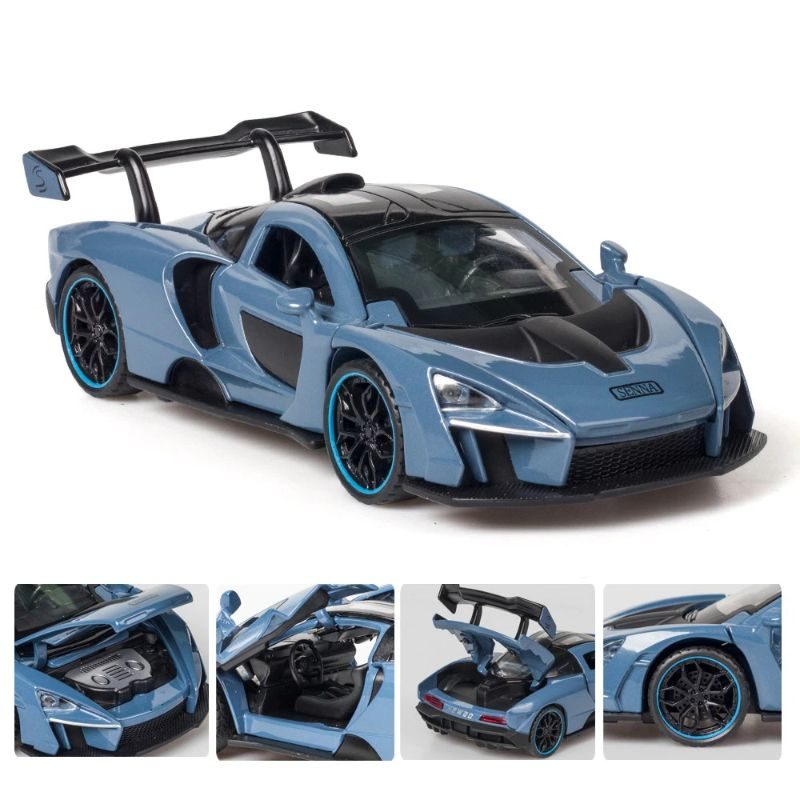 Mclaren Senna Ötvözött Sportkocsi Modell Hangfénnyel Visszahúzható Játékkal