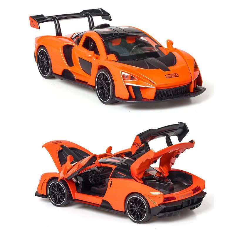 Mclaren Senna Ötvözött Sportkocsi Modell Hangfénnyel Visszahúzható Játékkal