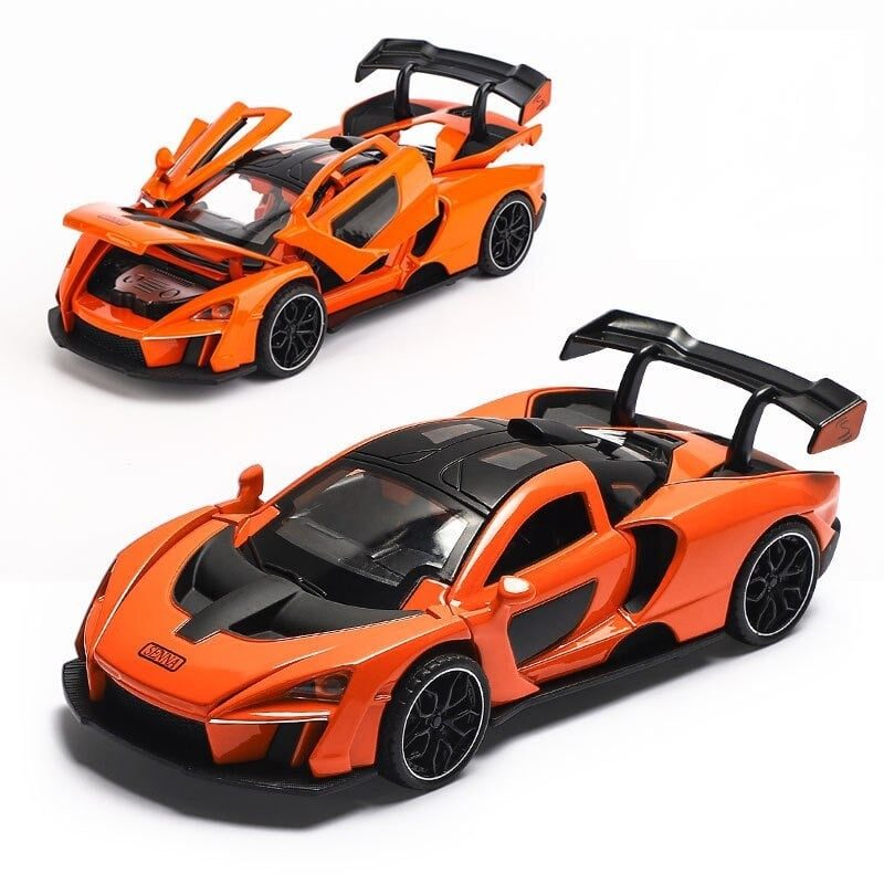 Mclaren Senna Ötvözött Sportkocsi Modell Hangfénnyel Visszahúzható Játékkal