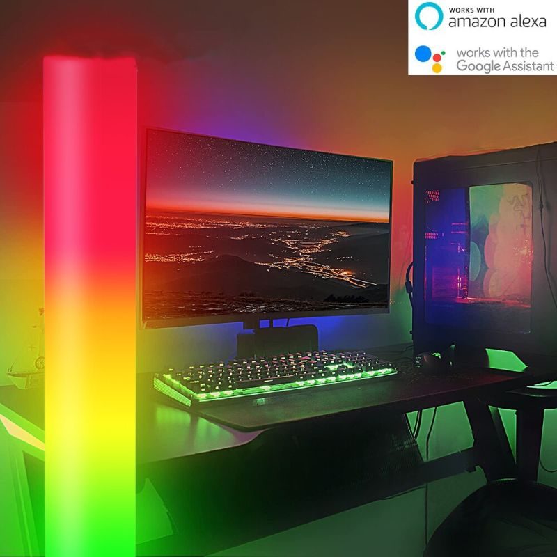 Modern Hengeres Led-es Állólámpa Ágy Melletti Rgb16 Színes App Távirányító Usb