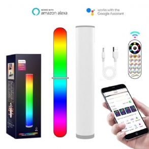 Modern Hengeres Led-es Állólámpa Ágy Melletti Rgb16 Színes App Távirányító Usb