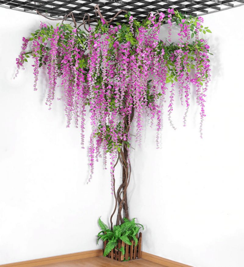 Művirágok Dekoratív Wisteria Vine Silk Garland