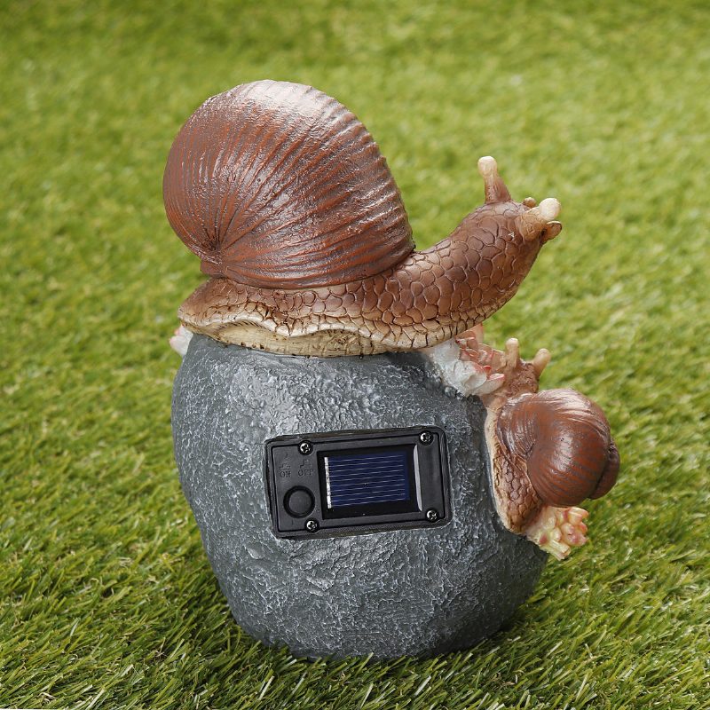 Solar Animal Night Light Játék Gyanta Vízálló Aranyos Kültéri Kerti Udvari Lámpák Ösvény Dekor Lámpa Csiga Típus