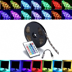 0.5/1/2/3/4/5m Smd5050 Rgb Led Szalaglámpa Bár Tv Háttérvilágítású Készlet + Usb Távirányító Dc5v