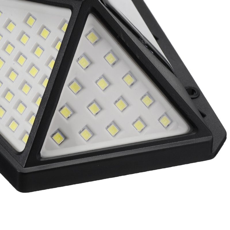 100 Led Napelemes Pir Mozgásérzékelős Fali Lámpa Kültéri Kerti 3 Üzemmód