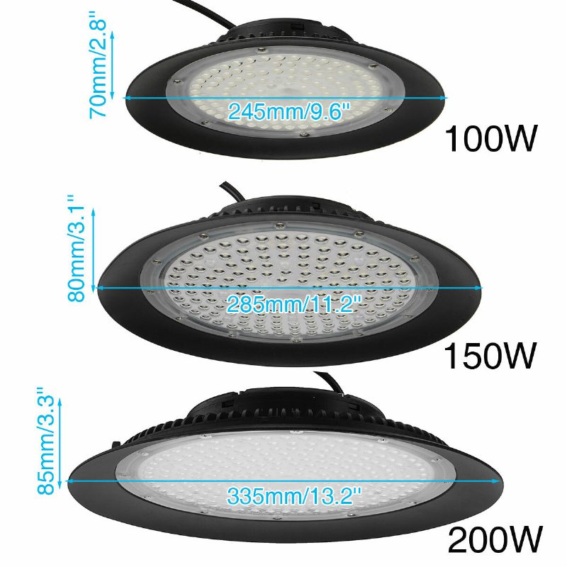 100w 150w 200w Led Műhelylámpák High Bay Lámpa Ufo Shed Ipari Raktár