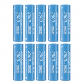 10db E1825 18a 2500mah 3.7v 18650 Li-ion Akkumulátor Védelem Nélküli Nagy Lefolyású Újratölthető Lítium Tápelem Astroluxhoz Nitecore Lumintop Fenix Olight Zseblámpák Rc Játékok Otthoni Eszközök