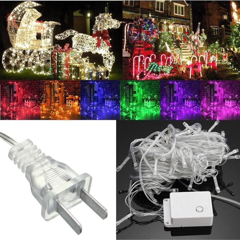 10m 100led Fairy String Karácsonyi Lámpa Kültéri Vízálló Esküvői Ünnepi Us Plug 110v