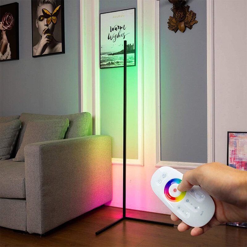 1.1/1.4/1.6 M Rgb Sarok Állólámpa Modern Színes Távirányító Minimalista Led