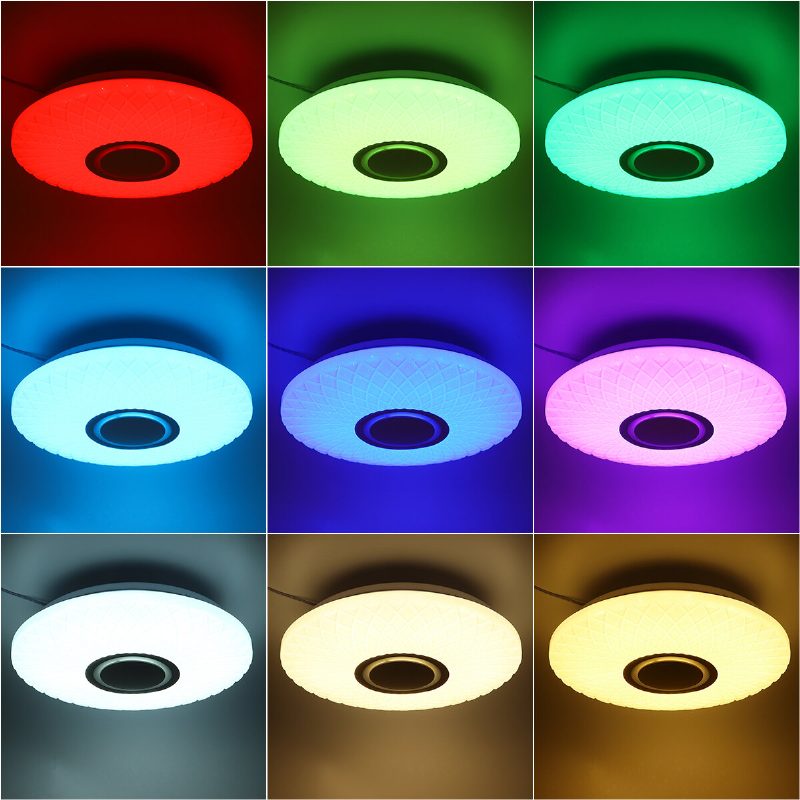 112led Modern Szabályozható Színes Rgb Led Wifi Mennyezeti Lámpa App Távirányítóval