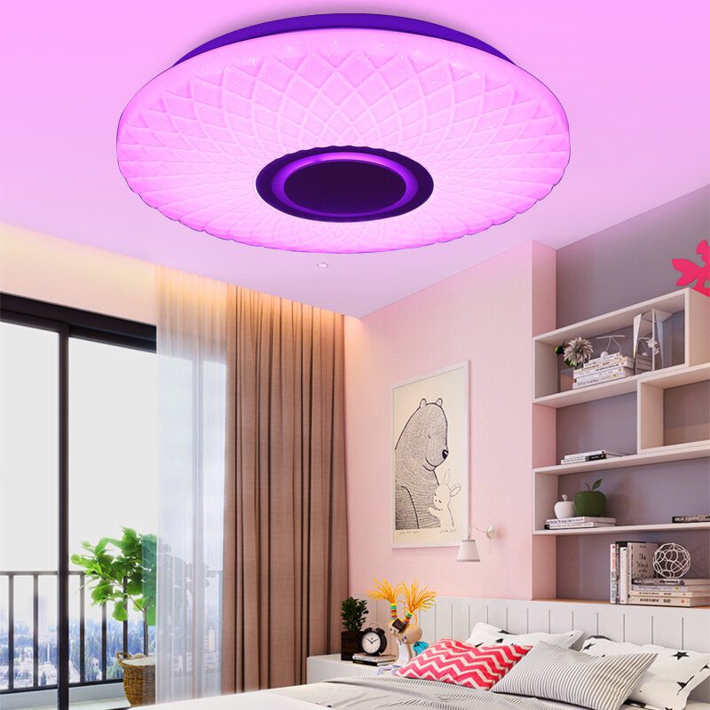 112led Modern Szabályozható Színes Rgb Led Wifi Mennyezeti Lámpa App Távirányítóval