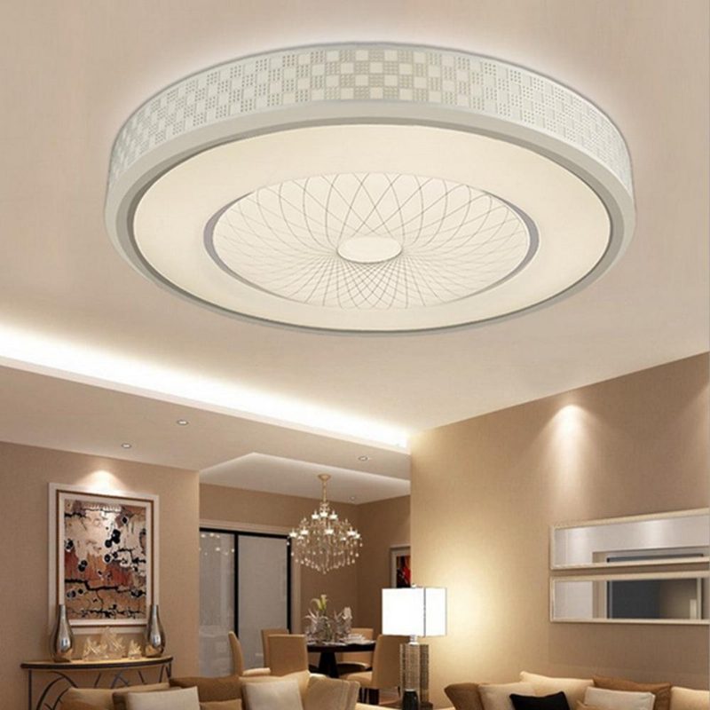 12 W 24 Led Fényes Kerek Mennyezeti Lámpa Modern Luxus Süllyesztett Akril