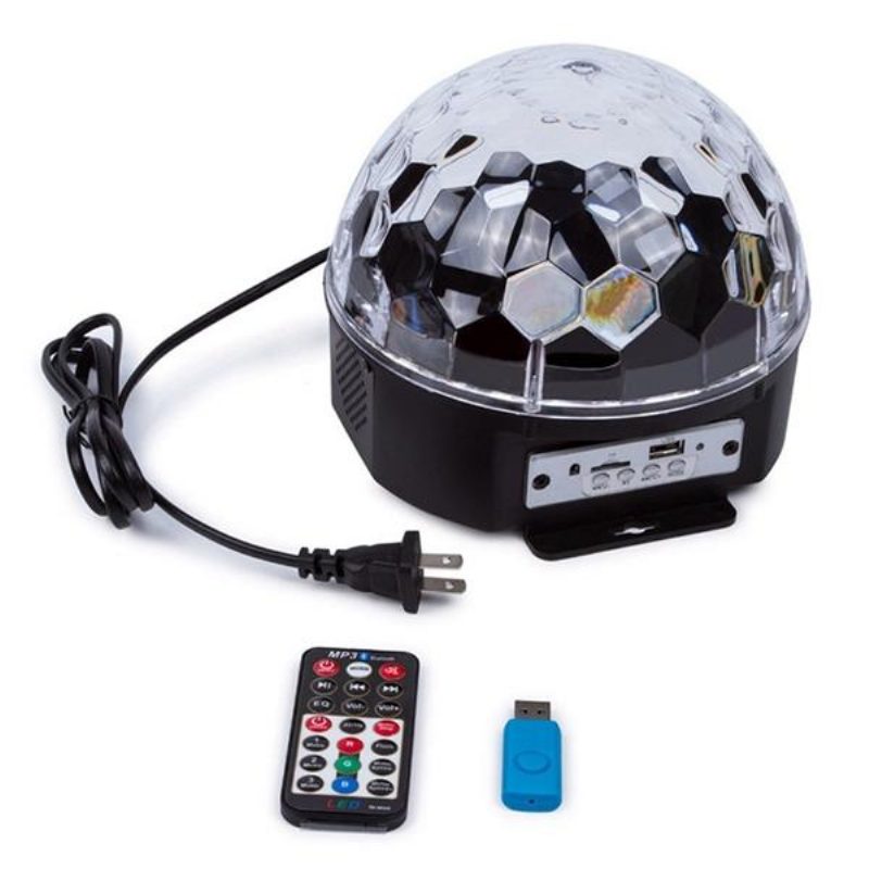 12w Bluetooth Hangvezérlés Led Magic Ball Stage Lámpa Színes Mp3 Disco Távirányítóval