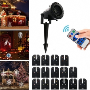 15 Minta 6w Led Távirányító Projektor Színpadi Fény Kültéri Karácsonyi Halloween Dekoráció Ac100-240v