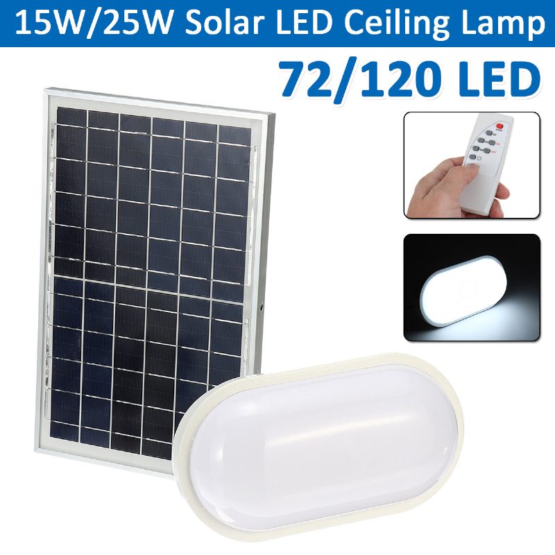 15 W/25 W Napelemes Led Mennyezeti Lámpa Lágy Fényhatású Ovális Izzós Vízálló Garázs 2