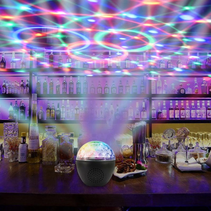 16 Színű Bluetooth Hangszóró Disco Ball Mini Music Audio Stage Light Távirányító Hordozható Projektor Club Party