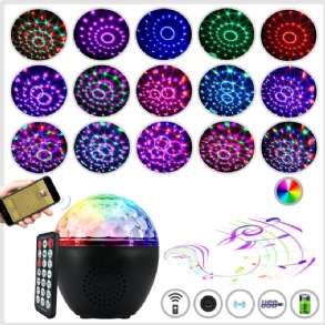 16 Színű Bluetooth Hangszóró Disco Ball Mini Music Audio Stage Light Távirányító Hordozható Projektor Club Party