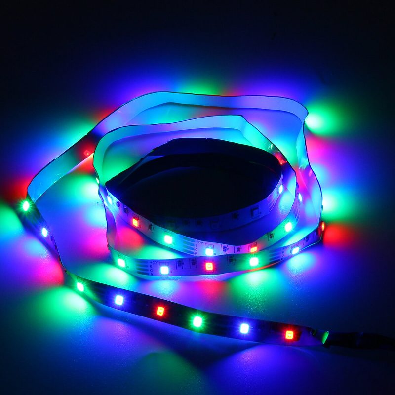 1m/2m/3m/4m/5m Bluetooth App 3528smd Rgb Usb Led Szalaglámpa Beltéri Szalagos Lámpa + Távirányító