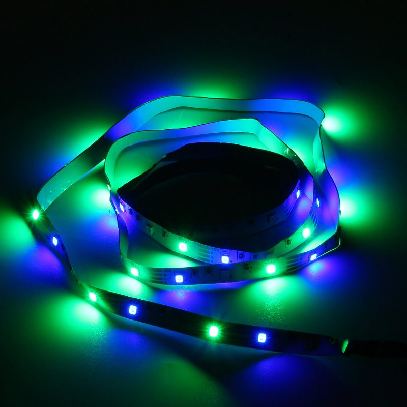 1m/2m/3m/4m/5m Bluetooth App 3528smd Rgb Usb Led Szalaglámpa Beltéri Szalagos Lámpa + Távirányító