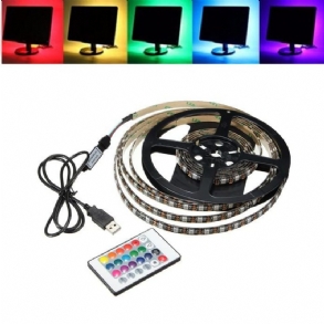 1m 2m 3m 4m Vízálló 5050 Rgb Led Usb Szalagfény Tv Háttérvilágítású Készlet + 24 Gombos Távirányító